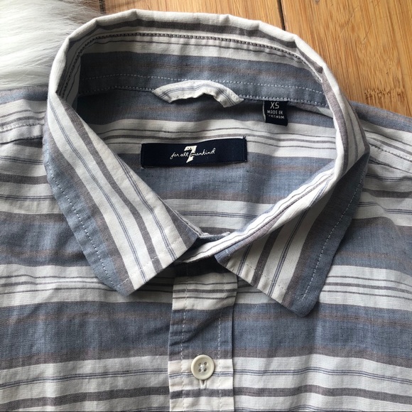 Seven 7 For All Mankind Striped Button Up Shirt - Picture 3 of 4